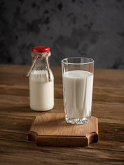 Glass of fresh milk