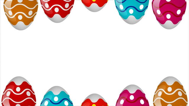 Frame of colorful easter eggs