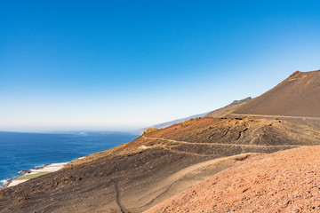 Landscape at the Teneguia volcano near Los Canarios ( Region Fuencaliente de La Palma ) at La Palma / Canary Islands
