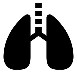 Human Lungs Vector Icon