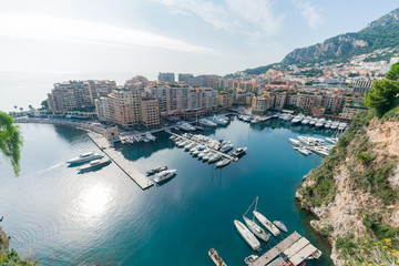 Aerial view of the Fontvieille Harbour and residence