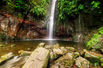 Fototapeta premium Landscape of madeira island - 25 fontes waterfall