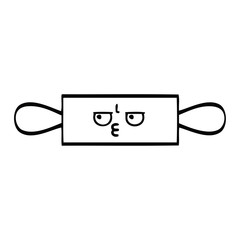 line drawing cartoon rolling pin