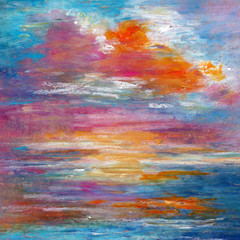 Abstract colorful texture background with paint strokes