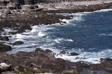 Seashore landscape white waves / Izu peninsula , Shizuoka Prefecture Jpan.