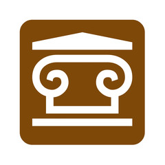 Brown museum symbol icon
