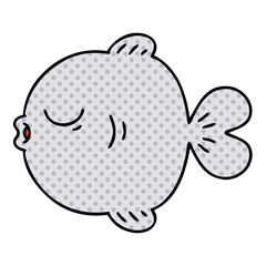 quirky comic book style cartoon fish