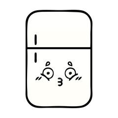 gradient shaded cartoon fridge freezer