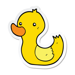 sticker of a cartoon duck