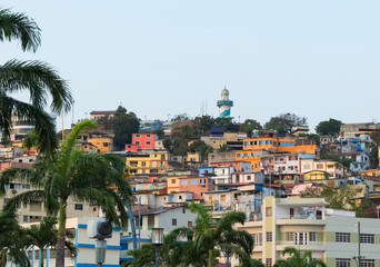 Fototapeta na wymiar Santa Ana hill in Guayaquil, Ecuador