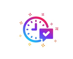 Fototapeta na wymiar Time icon. Select alarm sign. Dynamic shapes. Gradient design select alarm icon. Classic style. Vector