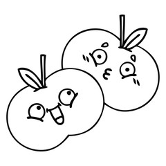 line drawing cartoon juicy apple
