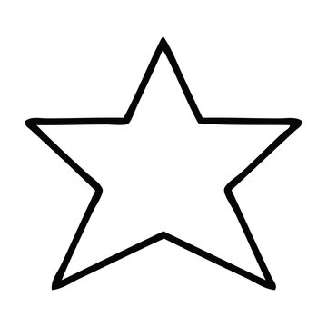 line drawing cartoon gold star
