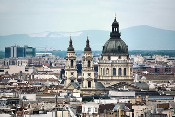 Fototapeta na wymiar Budapest Cathedral Basilica Panorama