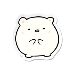 sticker of a cartoon polar bear