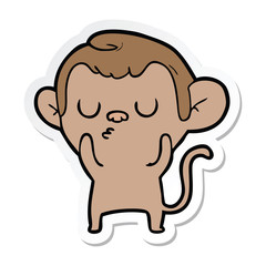 sticker of a cartoon monkey
