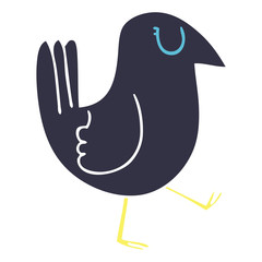 quirky hand drawn cartoon crow