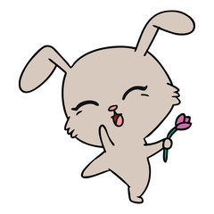 cartoon of cute kawaii bunny