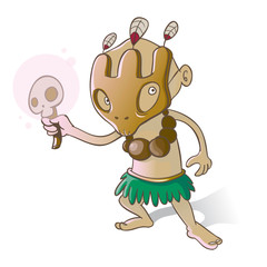 Cartoon Shaman Vector Illustration
