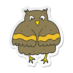 sticker of a cartoon owl