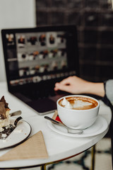 Photographer editing photos on the go