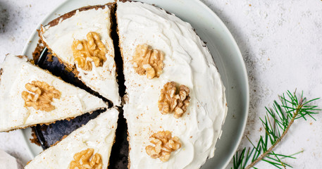 Carrot cake baking