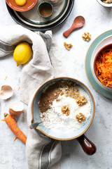 Carrot cake baking