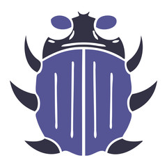 quirky hand drawn cartoon beetle