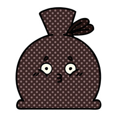 comic book style cartoon sack