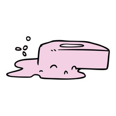 cartoon doodle of a bubbled soap