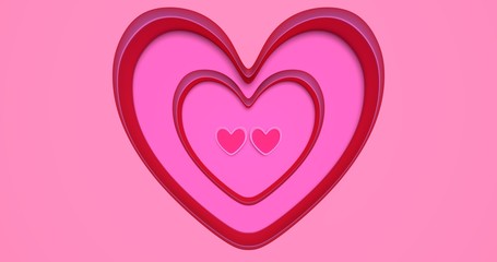 Hearts with two pink heart 