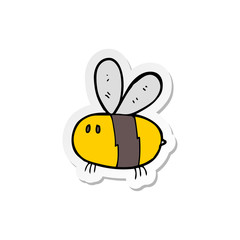 sticker of a cartoon bee