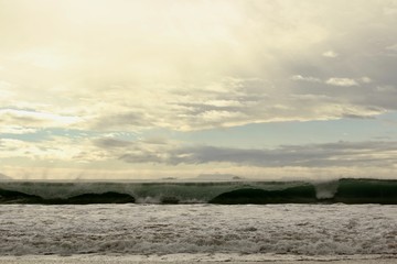 南伊豆　朝の幻想的な弓ヶ浜