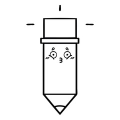 line drawing cartoon pencil