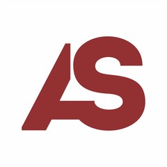 AS, SA initials letter company logo