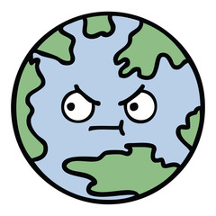 cute cartoon planet earth