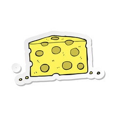 sticker of a cartoon cheese