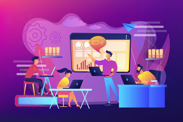 Digital presentation concept vector illustration.