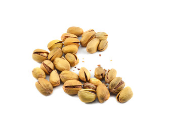 Pistachios nut isolated on white background