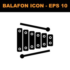 Simple Balafon icon in trendy flat style isolated on white background. Vector illustration.- vector. Marimba; Music Equipment