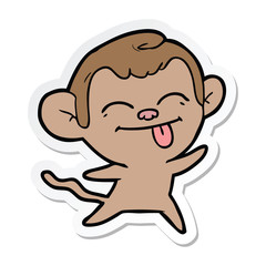 Fototapeta premium sticker of a funny cartoon monkey
