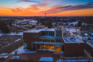 Aerial of Sunrise in Plainsboro New Jersey
