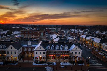 Aerial of Sunrise in Plainsboro New Jersey