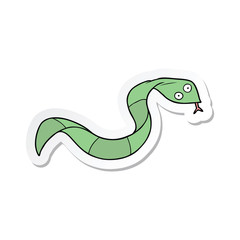 Fototapeta premium sticker of a cartoon snake
