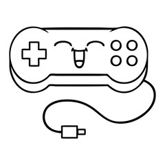 line drawing cartoon game controller