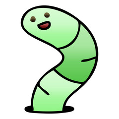 quirky gradient shaded cartoon snake