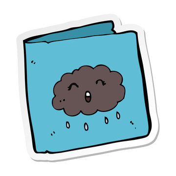 recommend clip art: sticker of a cartoon card with cloud pattern