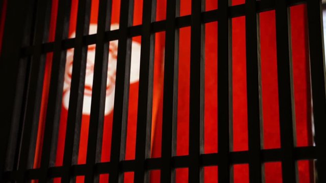 京都・町並みイメージ・格子窓と暖簾