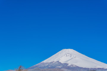 初春の富士山