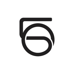 abstract letter so lines art logo vector